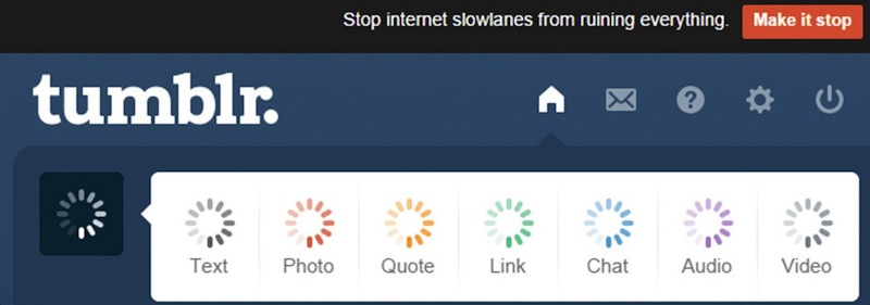 Tumblr Internet Slowdown
